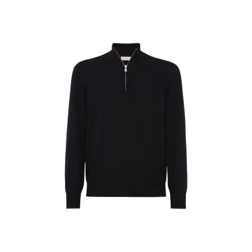 BRUNELLO CUCINELLI Черные Мужские Свитера