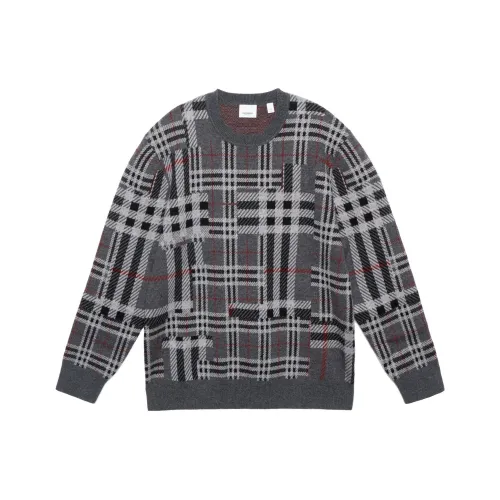 Burberry FW21 Кашемир Свитер Мужской Угольный Фотиния Серый