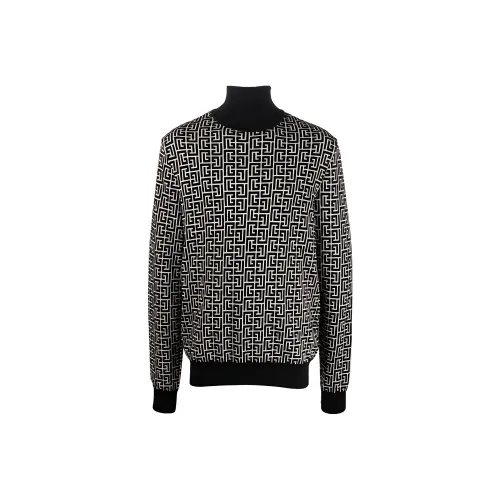 BALMAIN Черные Мужские Свитера
