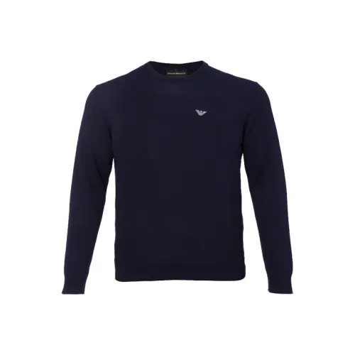 EMPORIO ARMANI Slim Fit Трикотаж Мужской Navy Blue