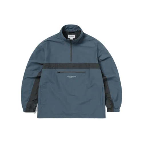 Thisisneverthat FW24 Полузастежка Спортивный Пуловер Толстовка Унисекс Синий