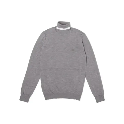 Свитеры для мужчин серого цвета с коллаборацией LACOSTE