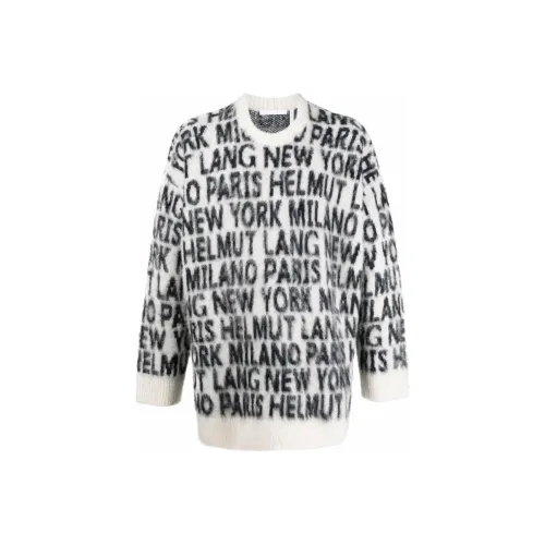 Helmut Lang Черный Белый Мужские Свитера