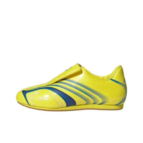 Adidas F50 Series Slip-resistant Abrasion-resistant Low-top Training Shoes Unisex Yellow Adidas F50 Series Противоскользящие Износостойкие Низкие Кроссовки для тренировок Унисекс Желтые