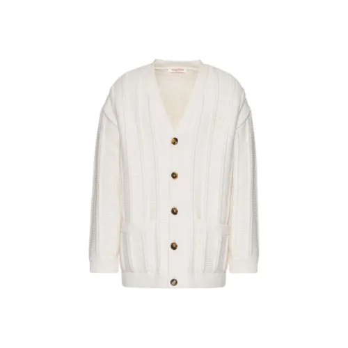Valentino Трикотажная ткань Кардиган Мужской Айвори Белый