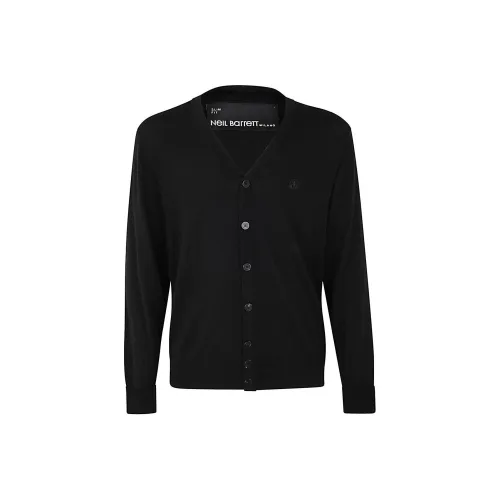 Neil Barrett FW22 V-образный вырез облегающий короткий рукав трикотаж мужской черный