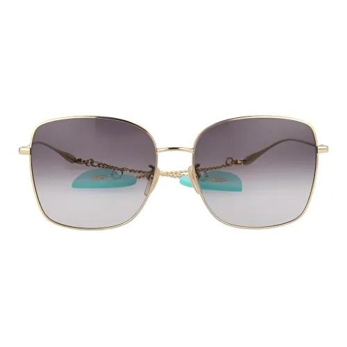GUCCI Металл Квадрат Солнцезащитные очки Женские Золото