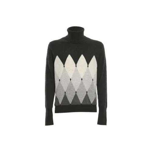 BALLANTYNE Темно-серый Мужской кашемировый свитер