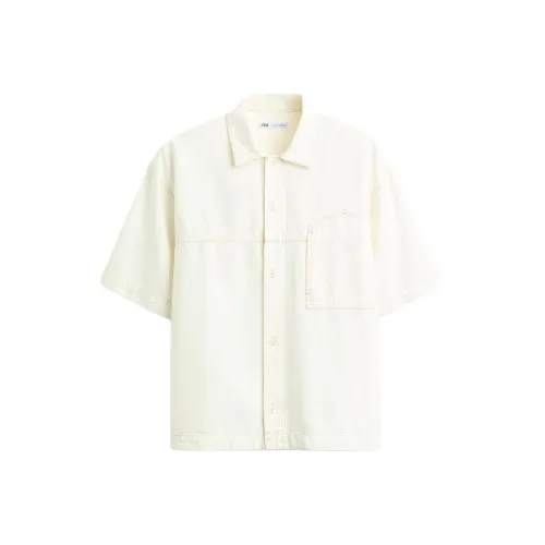 ZARA Белые Мужские Рубашки