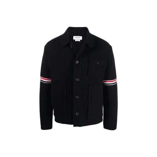 THOM BROWNE Морской синий Мужские свитеры