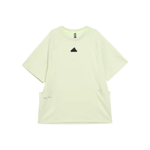 Adidas T-Shirt Унисекс Лен Зеленый