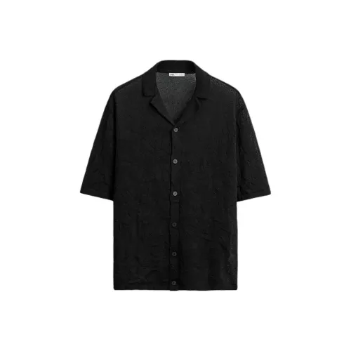 ZARA Мужские черные рубашки