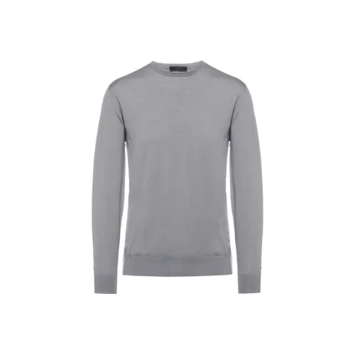 PRADA Серые Мужские Свитера