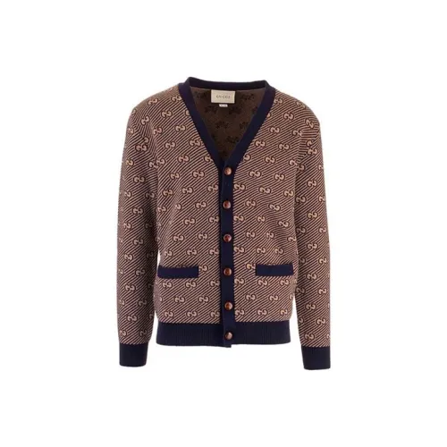 GUCCI Коричневый Мужской Кашемировый Свитер