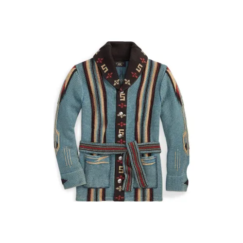 Double RL Синий Мужской Свитеры