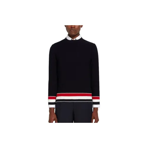 THOM BROWNE Синий Черный Мужские Свитера