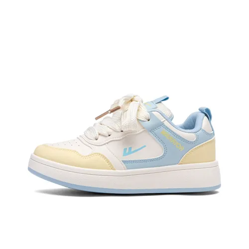 Warrior Износостойкий Легкий Низкий Топ Кроссовки для скейтбординга Женские Бежевый Желтый Синий