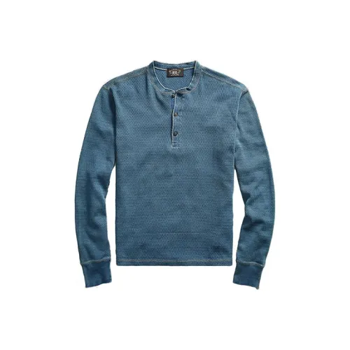Double RL Синий Мужской Свитеры