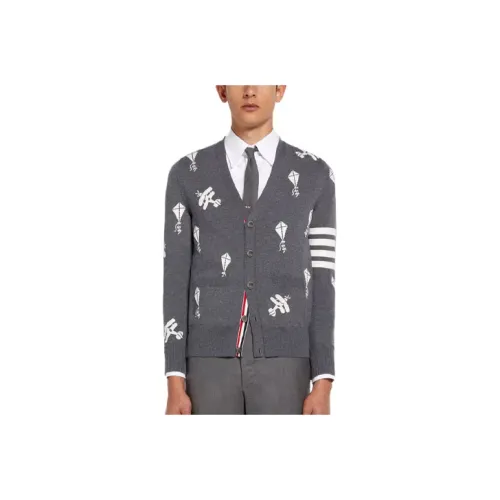 THOM BROWNE Серый Мужской Свитеры