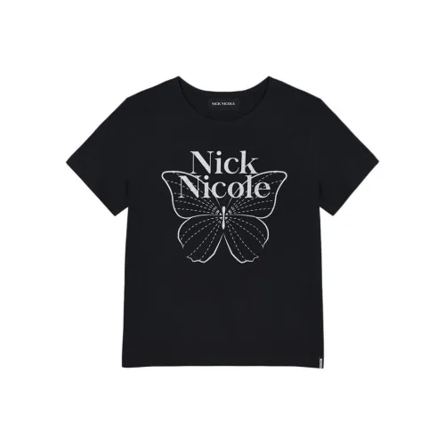 Nick & Nicole Черно-серебристые унисекс футболки