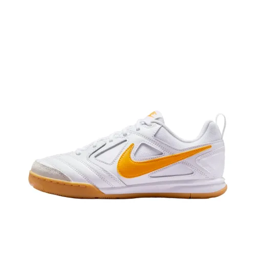 Nike Gato Collection Slip-resistant Abrasion-resistant Low Top Kids Lifestyle Shoes White Yellow Найк Gato Collection Slip-resistant Abrasion-resistant Низкий Топ Kids Lifestyle Shoes Белый Желтый
