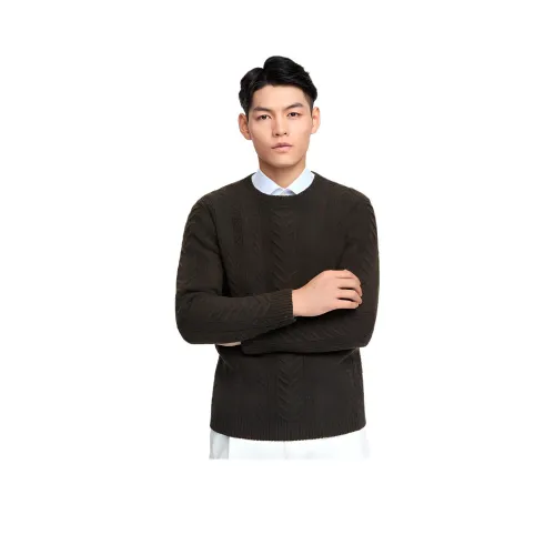 BY CREATIONS Свитер Мужской Кофейный Коричневый