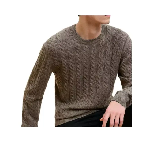 HERMES Свитер Мужской Торф Коричневый