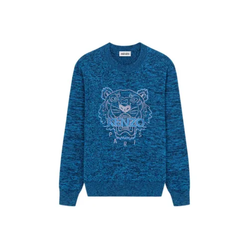 KENZO Classic Tiger Head Синий Мужской Свитеры