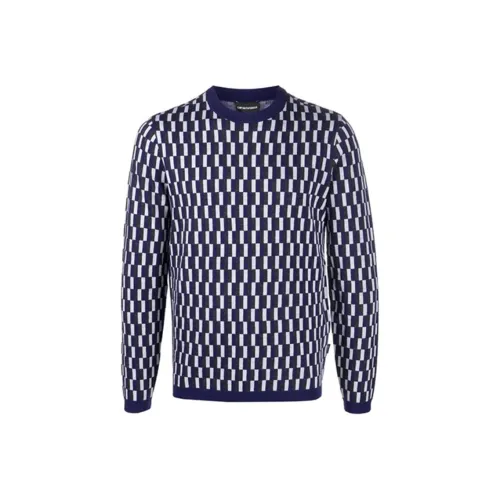 EMPORIO ARMANI Синие Мужские Свитера