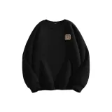 [Heavyweight Spring Fall] Черный (Теплый Коричневый Улыбка Логотип на груди)