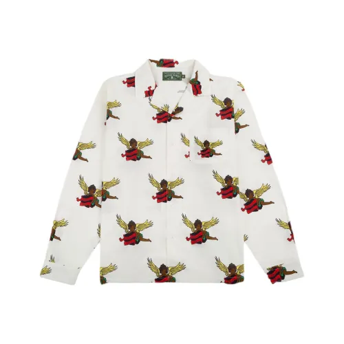 Denim Tears Black Cherub Series Белые Унисекс Рубашки