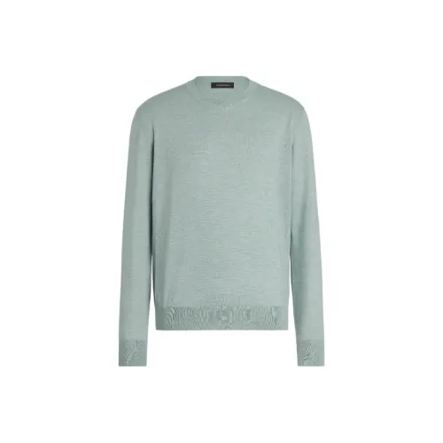 Ermenegildo Zegna Розовый/Зеленый Мужские Кашемировые Свитера