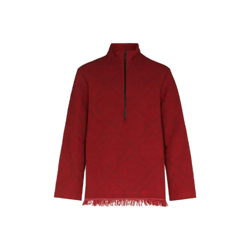 Marine Serre Red Men's Sweaters Марин Серр Красный Мужской Свитера