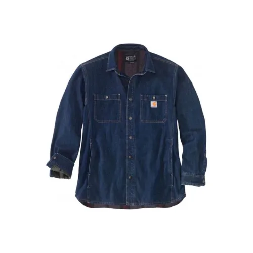 Carhartt Blue Men's Shirts Кархарт Синий Мужские Рубашки