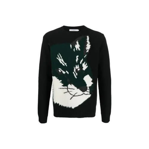 Maison Kitsune Мужские черные свитеры
