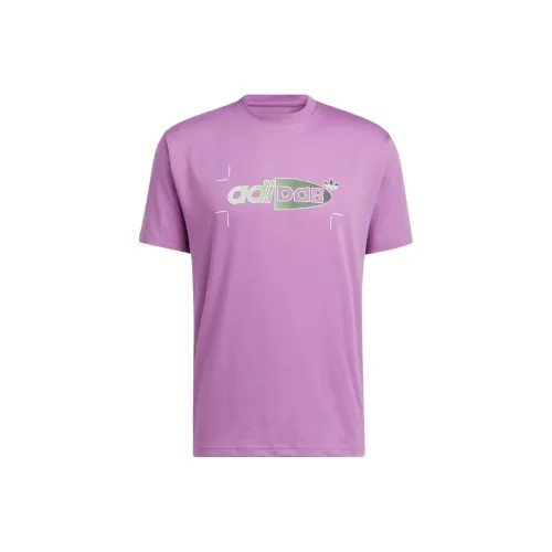 Adidas Originals Purple Hypersport T-Shirt Мужской Half Pulse Lilac