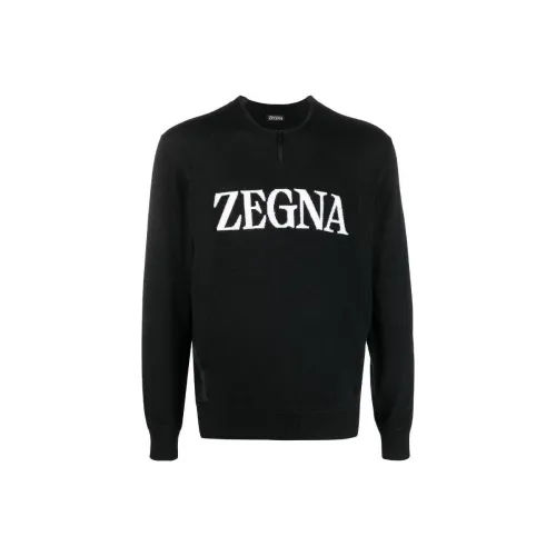 Ermenegildo Zegna Черные Мужские Свитера