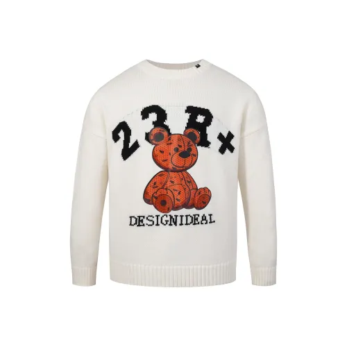 23R+ Белый Унисекс Свитеры