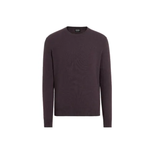 Ermenegildo Zegna Темно-фиолетовый Мужской кашемировый свитер