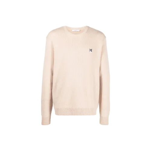 Maison Kitsune Экрю Мужские Свитера