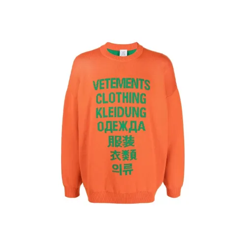 Vetements Апельсин Унисекс Свитеры