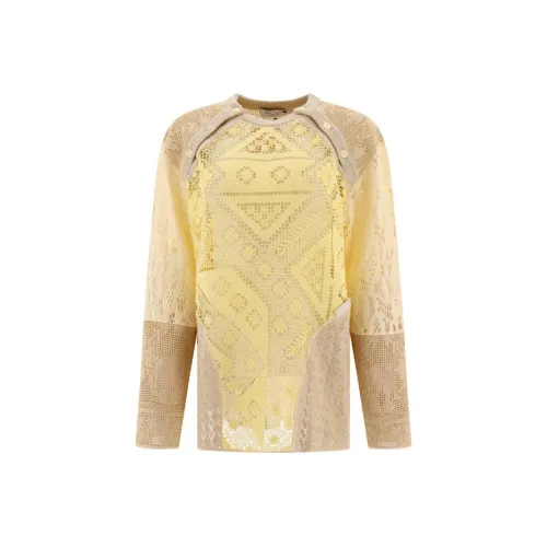 Marine Serre Желтые Мужские Свитера