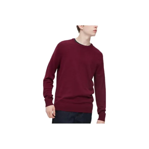UNIQLO Темно-красные Мужские Свитера