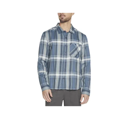 Skechers GO DRI Ridgetop Рубашка Мужская Джинсово-синий