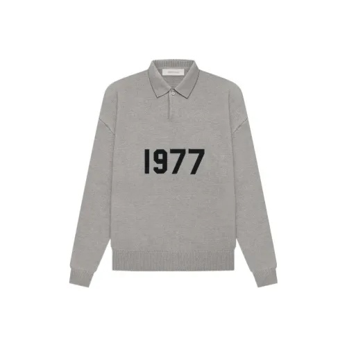 Fear Of God Essentials 1977 Series SS22 Трикотаж Мужской Темный Овсяный