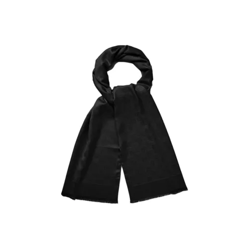 FERRAGAMO Silk Wool Silk Shawls Unisex Black FERRAGAMO Шелковый Шерстяной Шелковый Палантин Унисекс Черный