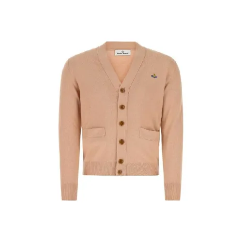 Vivienne Westwood FW22 Трикотажная ткань Кардиган Мужской Бежевый