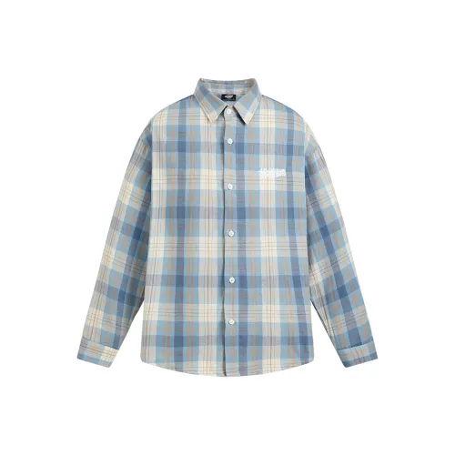 404MOB GANG Синие Унисекс Рубашки