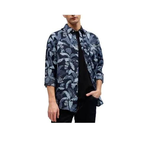 GANT Blue Men's Shirts GANT Синий Мужские Рубашки