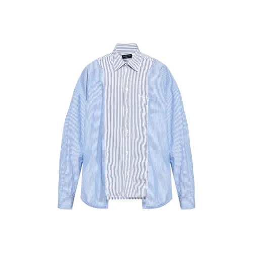Balenciaga Мужские Синие Рубашки